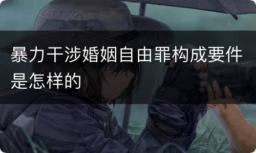 暴力干涉婚姻自由罪构成要件是怎样的