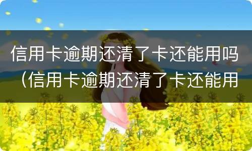 信用卡逾期还清了卡还能用吗（信用卡逾期还清了卡还能用吗,怎么样查是否能用）