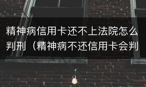 精神病信用卡还不上法院怎么判刑（精神病不还信用卡会判刑吗）