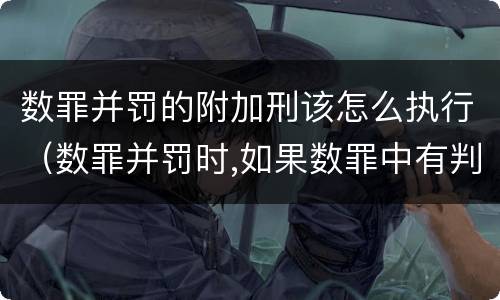 数罪并罚的附加刑该怎么执行（数罪并罚时,如果数罪中有判处附加刑的,附加刑）