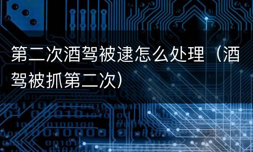 第二次酒驾被逮怎么处理（酒驾被抓第二次）
