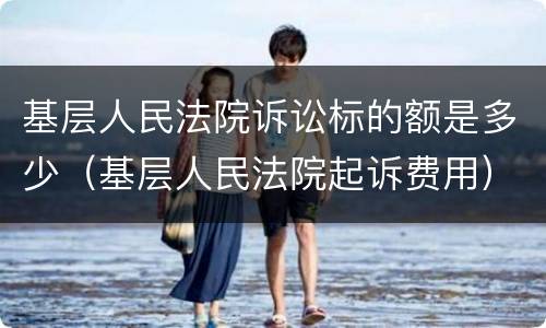 基层人民法院诉讼标的额是多少（基层人民法院起诉费用）