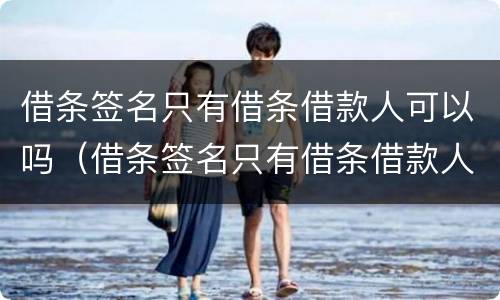 借条签名只有借条借款人可以吗（借条签名只有借条借款人可以吗）