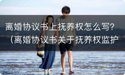 离婚协议书上抚养权怎么写？（离婚协议书关于抚养权监护权怎么写）