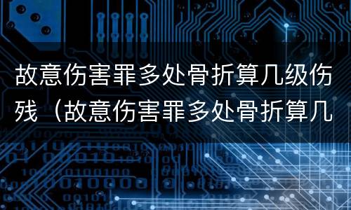 故意伤害罪多处骨折算几级伤残（故意伤害罪多处骨折算几级伤残标准）