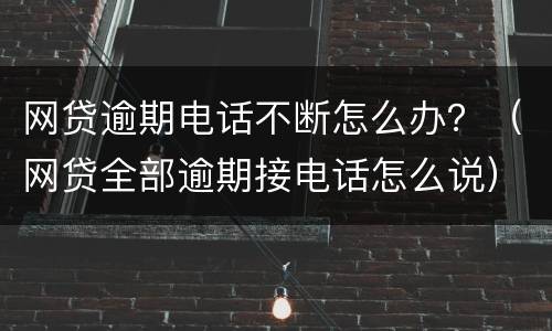 网贷逾期电话不断怎么办？（网贷全部逾期接电话怎么说）