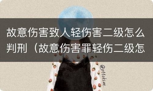 故意伤害致人轻伤害二级怎么判刑（故意伤害罪轻伤二级怎么判）