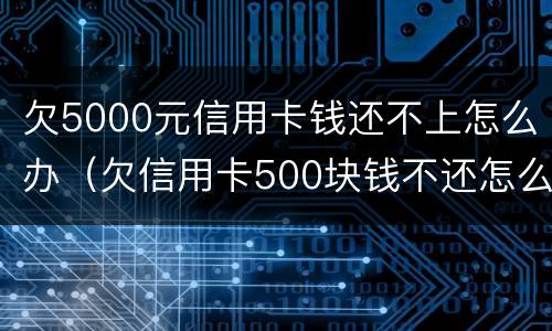 欠5000元信用卡钱还不上怎么办（欠信用卡500块钱不还怎么办）