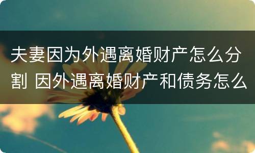 夫妻因为外遇离婚财产怎么分割 因外遇离婚财产和债务怎么分割
