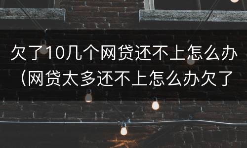 欠了10几个网贷还不上怎么办（网贷太多还不上怎么办欠了好几十个）