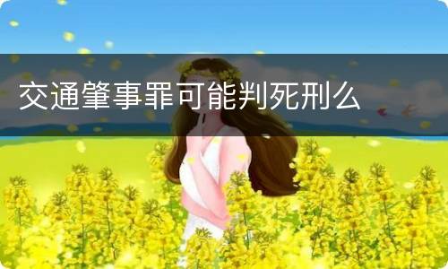 交通肇事罪可能判死刑么