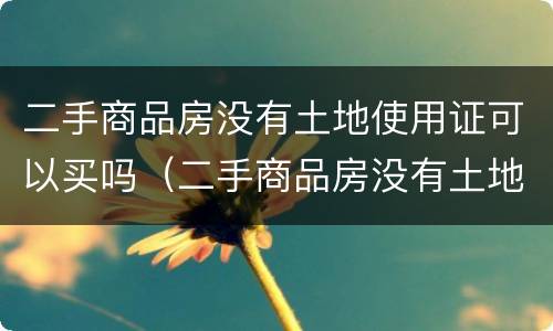二手商品房没有土地使用证可以买吗（二手商品房没有土地使用证可以买吗）