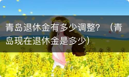 青岛退休金有多少调整？（青岛现在退休金是多少）