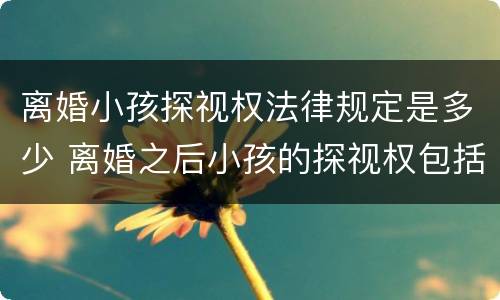 离婚小孩探视权法律规定是多少 离婚之后小孩的探视权包括哪些