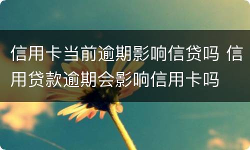 信用卡当前逾期影响信贷吗 信用贷款逾期会影响信用卡吗