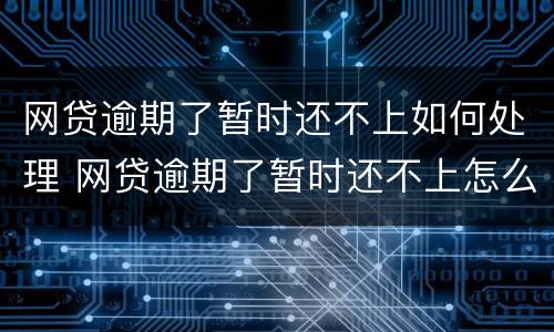 网贷逾期了暂时还不上如何处理 网贷逾期了暂时还不上怎么办