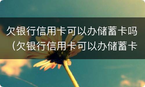欠银行信用卡可以办储蓄卡吗（欠银行信用卡可以办储蓄卡吗会被划走吗）