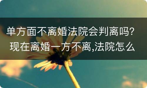 单方面不离婚法院会判离吗？ 现在离婚一方不离,法院怎么判