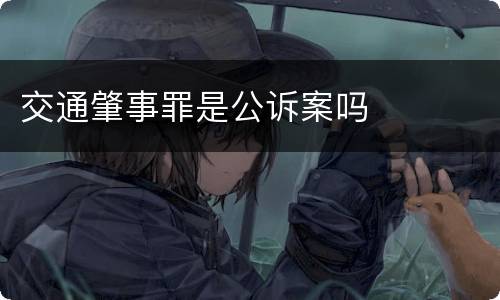 交通肇事罪是公诉案吗