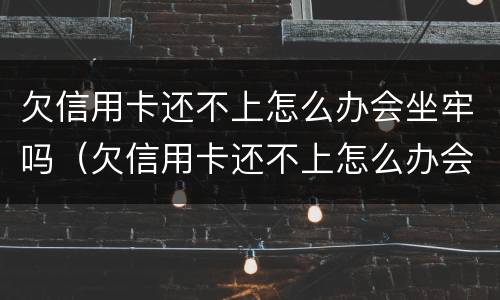 欠信用卡还不上怎么办会坐牢吗（欠信用卡还不上怎么办会坐牢吗知乎）