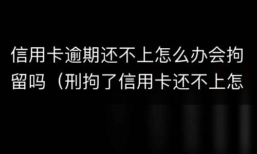 信用卡逾期还不上怎么办会拘留吗（刑拘了信用卡还不上怎么办）
