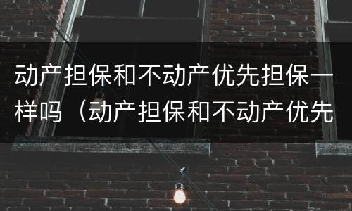 动产担保和不动产优先担保一样吗（动产担保和不动产优先担保一样吗怎么办）