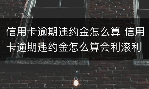 信用卡逾期违约金怎么算 信用卡逾期违约金怎么算会利滚利吗