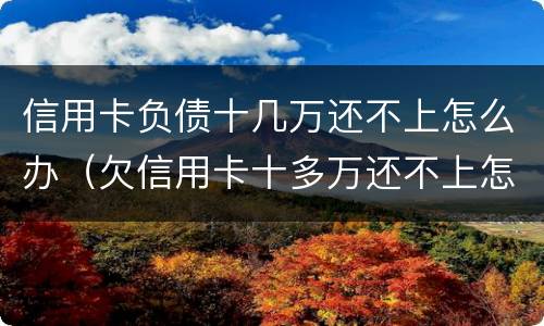 信用卡负债十几万还不上怎么办（欠信用卡十多万还不上怎么办）