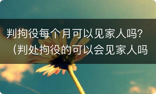 判拘役每个月可以见家人吗？（判处拘役的可以会见家人吗）