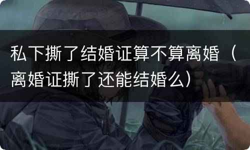 私下撕了结婚证算不算离婚（离婚证撕了还能结婚么）