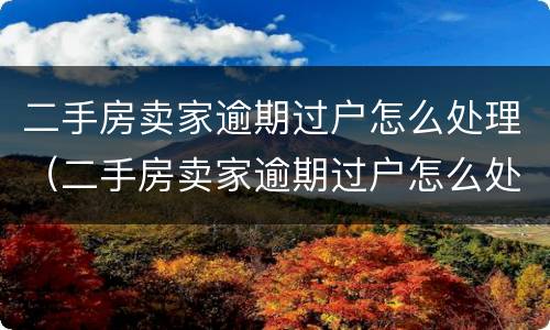 二手房卖家逾期过户怎么处理（二手房卖家逾期过户怎么处理的）
