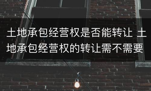 土地承包经营权是否能转让 土地承包经营权的转让需不需要登记?