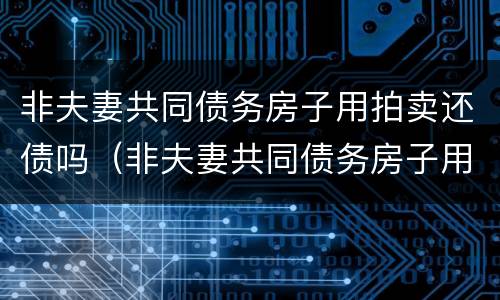 非夫妻共同债务房子用拍卖还债吗（非夫妻共同债务房子用拍卖还债吗）