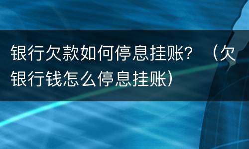 银行欠款如何停息挂账？（欠银行钱怎么停息挂账）