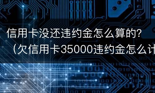 信用卡没还违约金怎么算的？（欠信用卡35000违约金怎么计算）