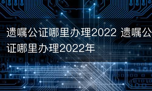 遗嘱公证哪里办理2022 遗嘱公证哪里办理2022年