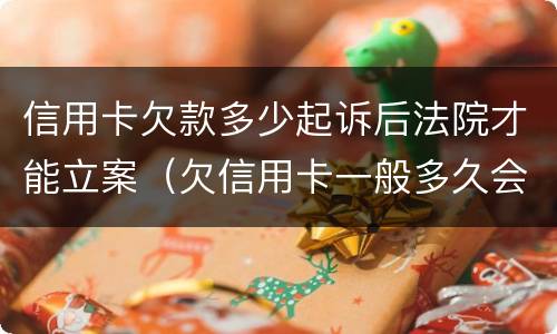 信用卡欠款多少起诉后法院才能立案（欠信用卡一般多久会起诉到法院）