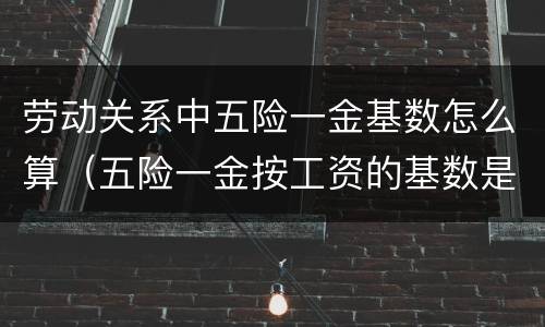 劳动关系中五险一金基数怎么算（五险一金按工资的基数是怎么计算）