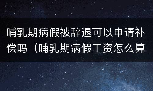 哺乳期病假被辞退可以申请补偿吗（哺乳期病假工资怎么算）