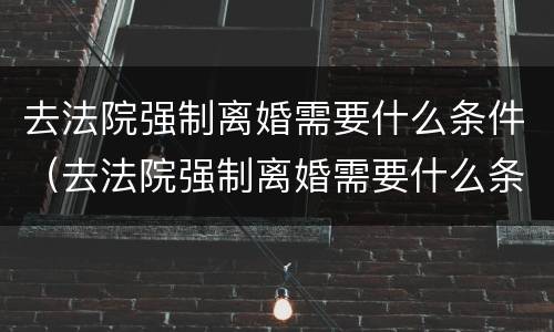 去法院强制离婚需要什么条件（去法院强制离婚需要什么条件才能离婚）