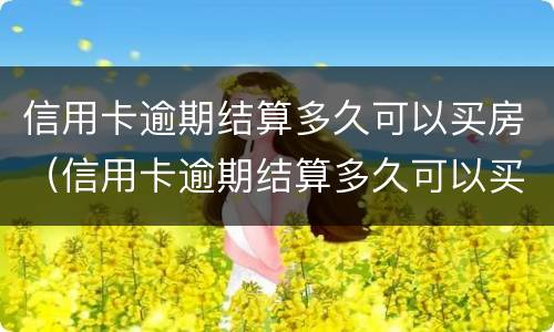 信用卡逾期结算多久可以买房（信用卡逾期结算多久可以买房贷款）