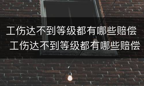 工伤达不到等级都有哪些赔偿 工伤达不到等级都有哪些赔偿最高法判决书