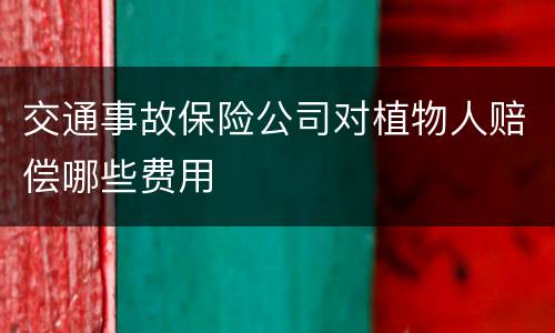 交通事故保险公司对植物人赔偿哪些费用