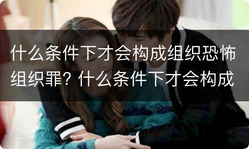 什么条件下才会构成组织恐怖组织罪? 什么条件下才会构成组织恐怖组织罪名