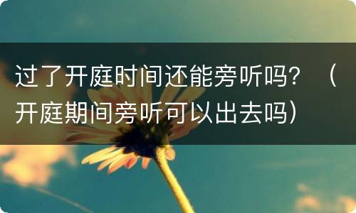 过了开庭时间还能旁听吗？（开庭期间旁听可以出去吗）