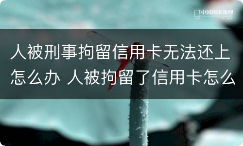 人被刑事拘留信用卡无法还上怎么办 人被拘留了信用卡怎么还