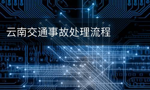 云南交通事故处理流程