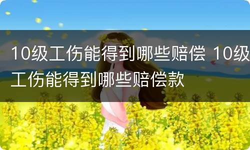 10级工伤能得到哪些赔偿 10级工伤能得到哪些赔偿款