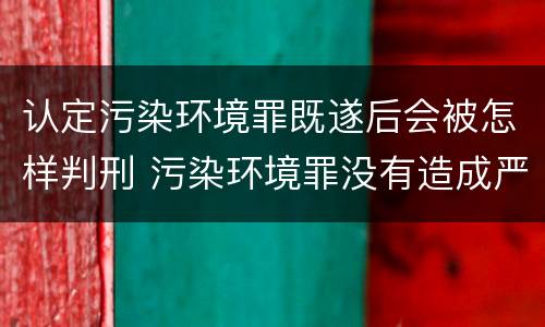 认定污染环境罪既遂后会被怎样判刑 污染环境罪没有造成严重后果也要判刑吗