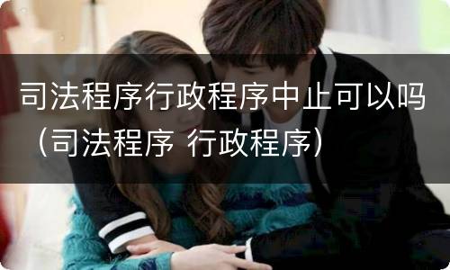 司法程序行政程序中止可以吗（司法程序 行政程序）